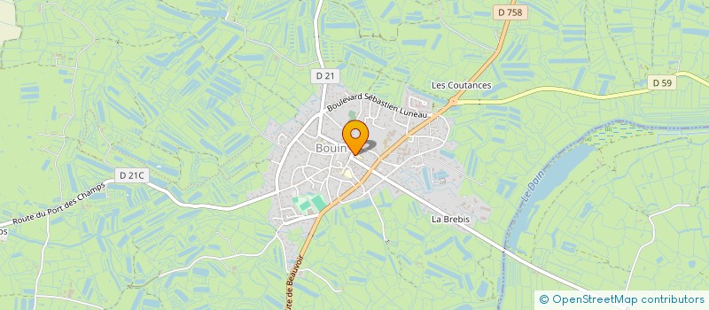 localisation de l'entreprise AMICALE LAIQUE DE BOUIN  BOUIN