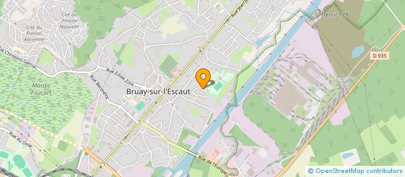 localisation de l'entreprise AMICALE LAIQUE DE BRUAY CENTRE à BRUAY SUR L'ESCAUT