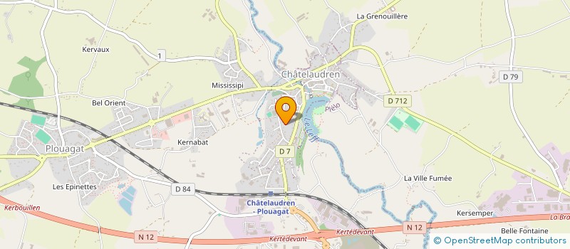 localisation de l'entreprise AMICALE LAIQUE DE CHATELAUDREN PLOUAGAT  CHATELAUDREN-PLOUAGAT