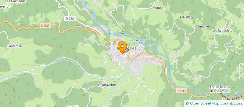 localisation de l'entreprise AMICALE LAIQUE DE DESAIGNES  DESAIGNES