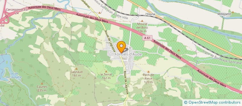 localisation de l'entreprise AMICALE LAIQUE DE FONTIES D'AUDE  FONTIES-D'AUDE