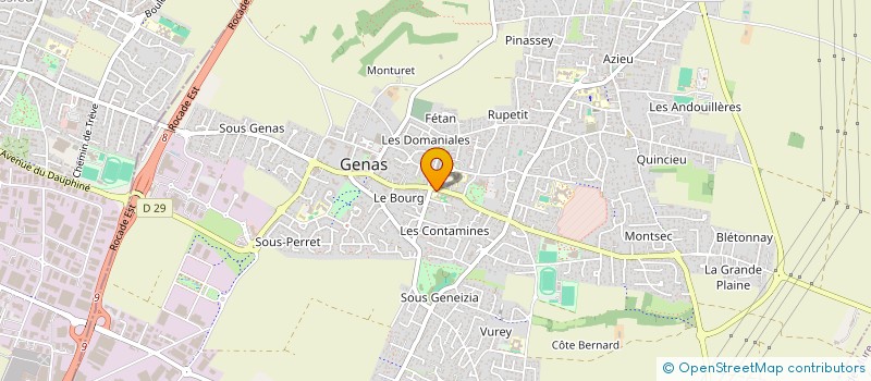 localisation de l'entreprise AMICALE LAIQUE DE L'ECOLE JOANNY COLLOMB à GENAS