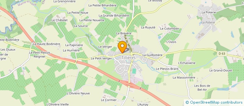 localisation de l'entreprise AMICALE LAIQUE DE L'ECOLE PUBLIQUE VIVALDI DE TILLIERES (ALT) à SEVREMOINE