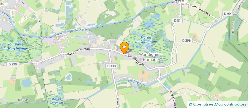 localisation de l'entreprise AMICALE LAIQUE DE L ECOLE SEC MARAIS  WANDIGNIES-HAMAGE