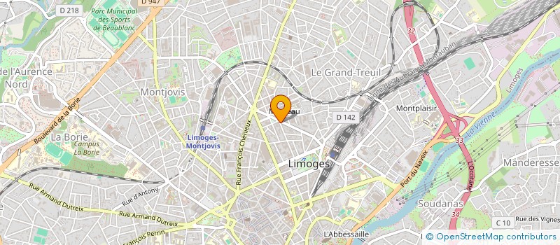 localisation de l'entreprise AMICALE LAIQUE DE LA BASTIDE à LIMOGES