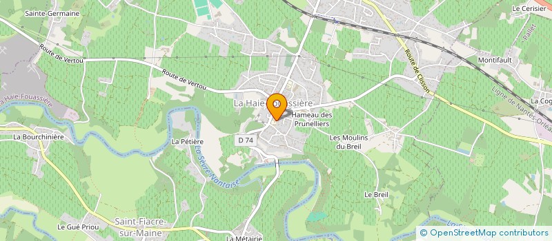 localisation de l'entreprise AMICALE LAIQUE DE LA HAYE FOUASSIERE  LA HAIE-FOUASSIERE