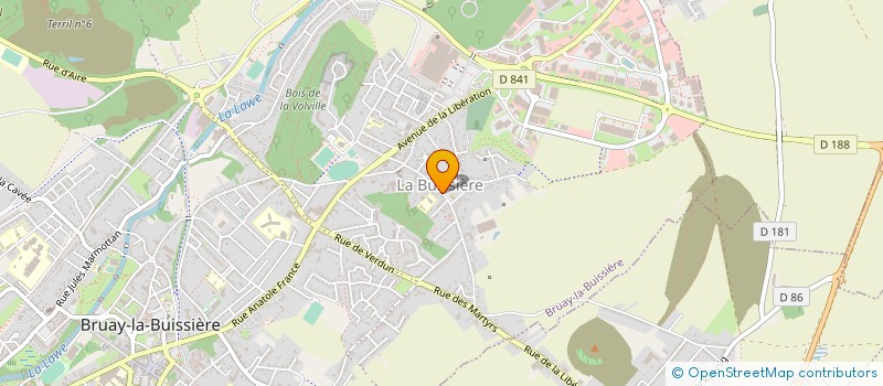 localisation de l'entreprise AMICALE LAIQUE DE LABUISSIERE  BRUAY-LA-BUISSIERE