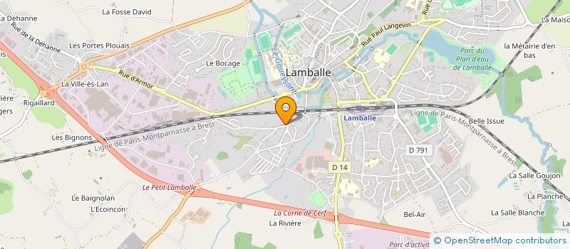 localisation de l'entreprise AMICALE LAIQUE DE LAMBALLE  LAMBALLE-ARMOR