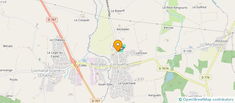 localisation de l'entreprise AMICALE LAIQUE DE LOCQUELTAS à LOCQUELTAS