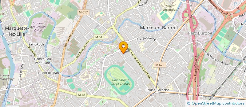 localisation de l'entreprise AMICALE LAIQUE DE MARCQ QUESNE à MARCQ-EN-BARŒUL