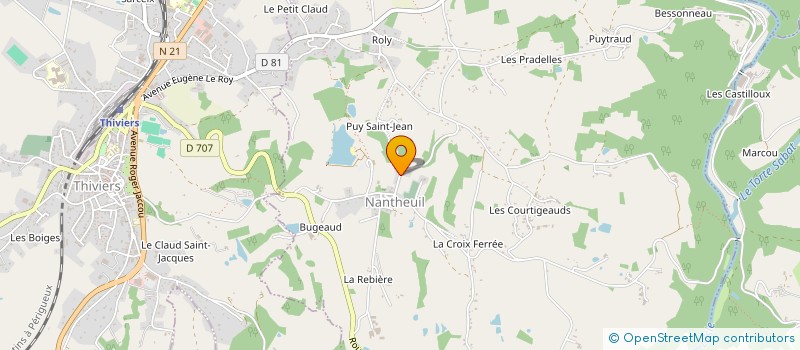 localisation de l'entreprise AMICALE LAIQUE DE NANTHIAT  NANTHIAT