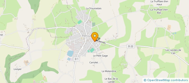 localisation de l'entreprise AMICALE LAIQUE DE PLESSALA à LE MENE