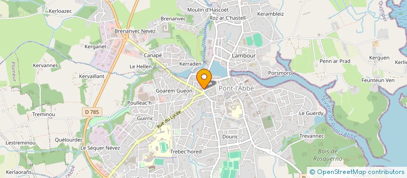 localisation de l'entreprise AMICALE LAIQUE DE PONT L ABBE à PONT-L'ABBE