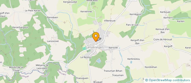 localisation de l'entreprise AMICALE LAIQUE DE PRIZIAC  PRIZIAC