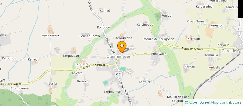 localisation de l'entreprise AMICALE LAIQUE DE QUEMENEVEN  QUEMENEVEN