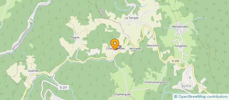 localisation de l'entreprise AMICALE LAIQUE DE ST JUST DE BAFFIE  SAINT-JUST