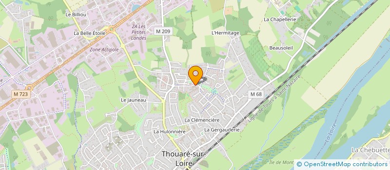 localisation de l'entreprise AMICALE LAIQUE DE THOUARE  THOUARE-SUR-LOIRE