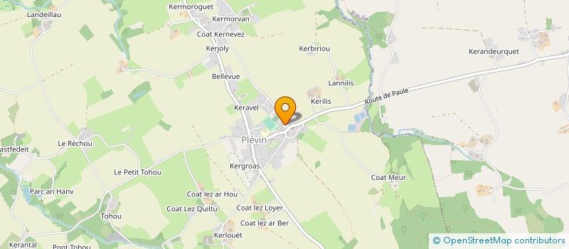 localisation de l'entreprise AMICALE LAIQUE DE TREBRIVAN - LOCARN  TREBRIVAN