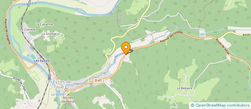 localisation de l'entreprise AMICALE LAIQUE DES EYZIES DE TAYAC  LES EYZIES