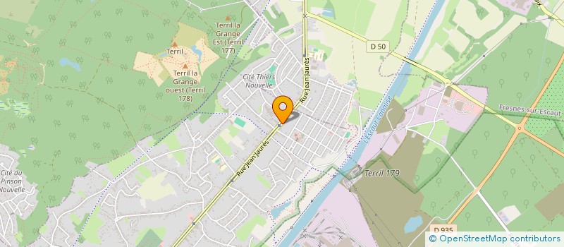 localisation de l'entreprise AMICALE LAIQUE ECOLE DE THIERS  BRUAY-SUR-L'ESCAUT