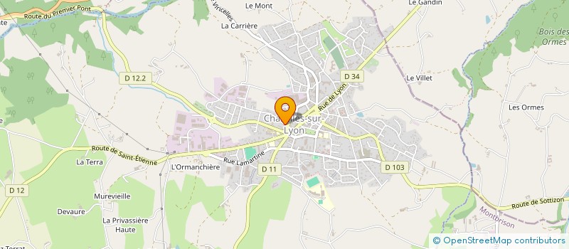 localisation de l'entreprise AMICALE LAIQUE ET SPORTIVE  CHAZELLES-SUR-LYON