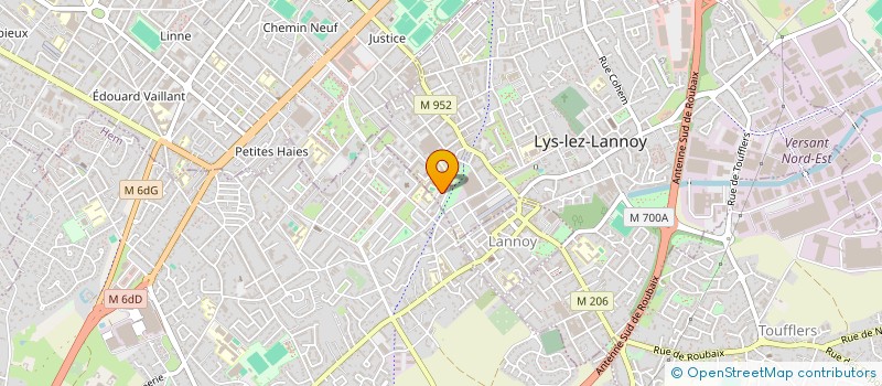 localisation de l'entreprise AMICALE LAIQUE F.BUISSON D.CORDONNIER  LYS-LEZ-LANNOY