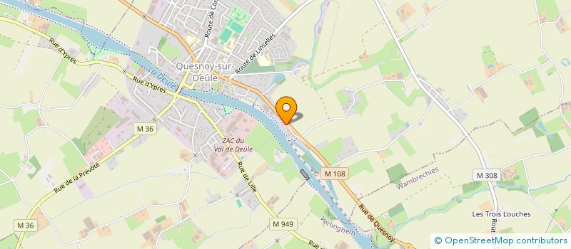 localisation de l'entreprise AMICALE LAIQUE F J E P à QUESNOY-SUR-DEULE