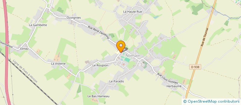 localisation de l'entreprise AMICALE LAIQUE FOYER DE JEUNES ET D'EDUCATION POPULAIRE  NOMAIN