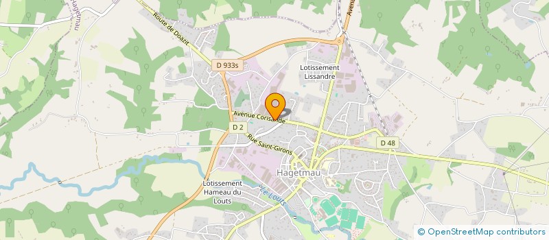 localisation de l'entreprise AMICALE LAIQUE HAGETMAUTIENNE  HAGETMAU