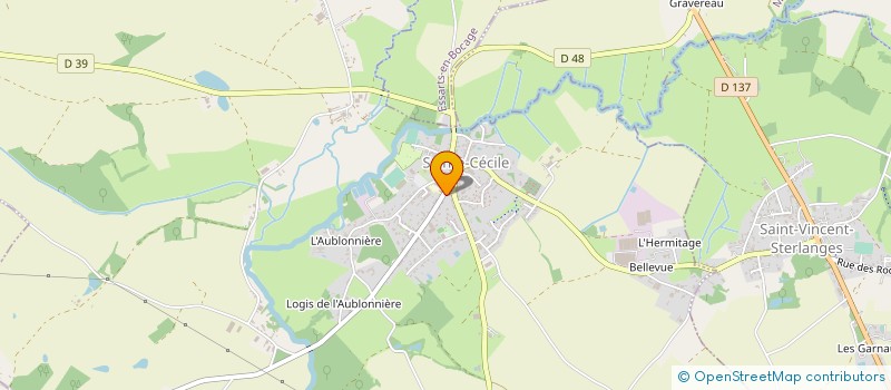 localisation de l'entreprise AMICALE LAIQUE JACQUES MOREAU à SAINTE-CECILE