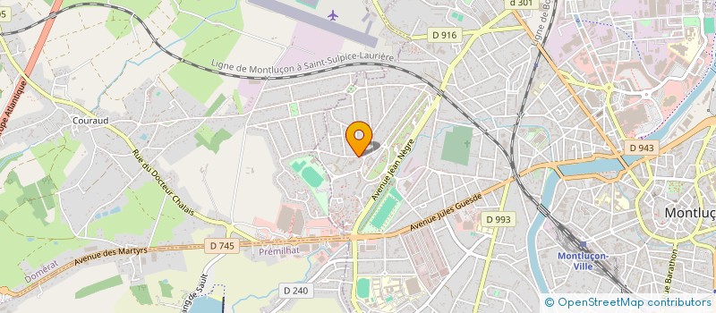 localisation de l'entreprise AMICALE LAIQUE JACQUES PREVERT à MONTLUCON