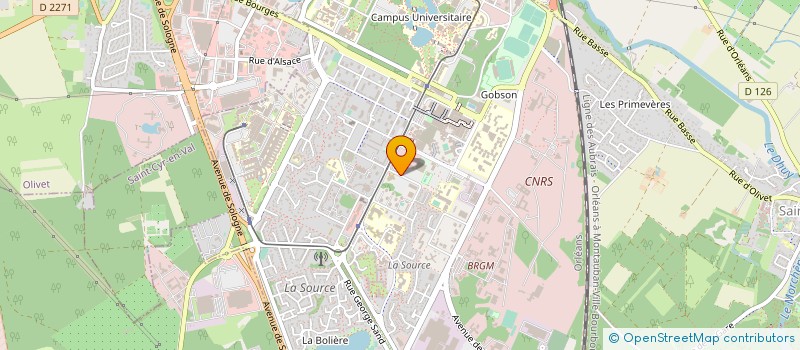 localisation de l'entreprise AMICALE LAIQUE LA SOURCE GYMNASTIQUE VOLONTAIRE à ORLEANS
