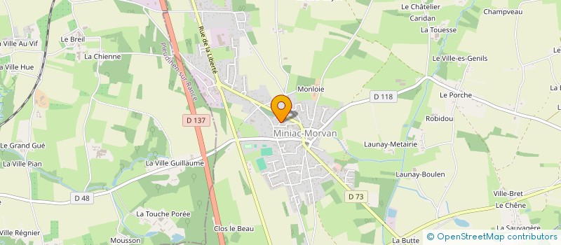 localisation de l'entreprise AMICALE LAIQUE LE DORIS  MINIAC-MORVAN