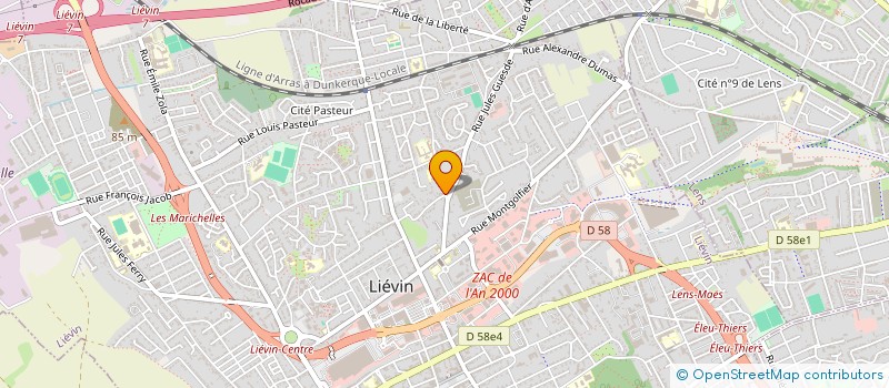 localisation de l'entreprise AMICALE LAIQUE LEO LAGRANGE à LIEVIN