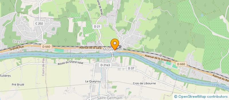 localisation de l'entreprise AMICALE LAIQUE MOULEYDIER TUILIERES SAINT GERMAIN à MOULEYDIER