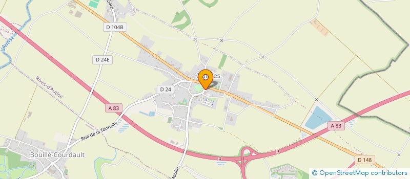 localisation de l'entreprise AMICALE LAIQUE OULMES BOUILLE COURDAULT  RIVES-D'AUTISE