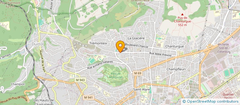 localisation de l'entreprise AMICALE LAIQUE P ET M CURIE  CLERMONT-FERRAND