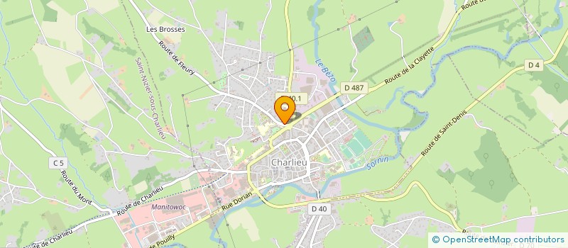 localisation de l'entreprise AMICALE LAIQUE PETANQUE  CHARLIEU