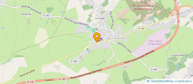 localisation de l'entreprise AMICALE LAIQUE QUINSSAINES FOOTBALL à QUINSSAINES