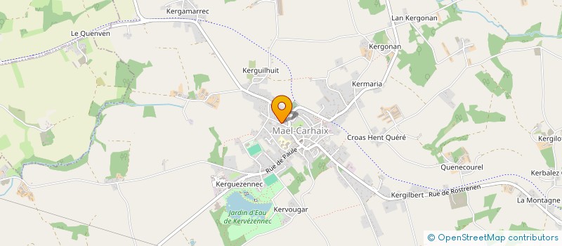 localisation de l'entreprise AMICALE LAIQUE SECTION GYMNASTIQUE  MAEL-CARHAIX