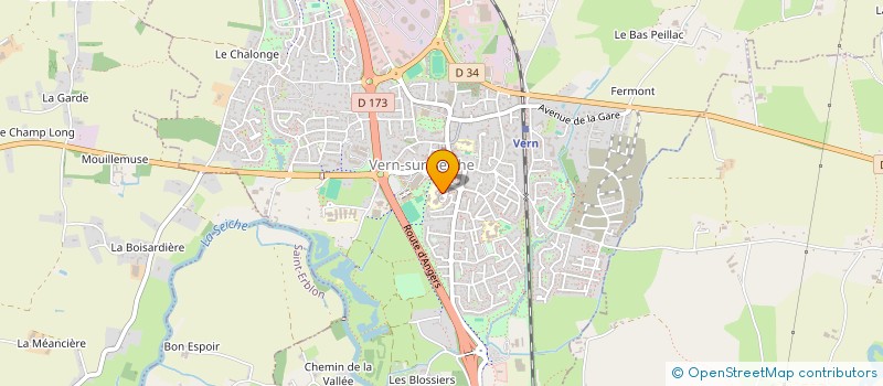 localisation de l'entreprise AMICALE LAIQUE VERN SUR SEICHE  VERN-SUR-SEICHE