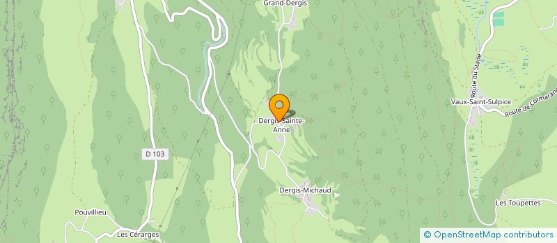 localisation de l'entreprise AMICALE LES DERGIS  PLATEAU D'HAUTEVILLE