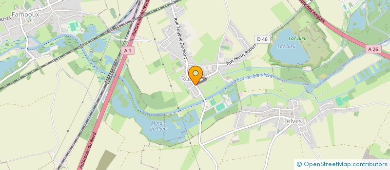 localisation de l'entreprise AMICALE LOISIRS & DETENTE ROEUX  RUX