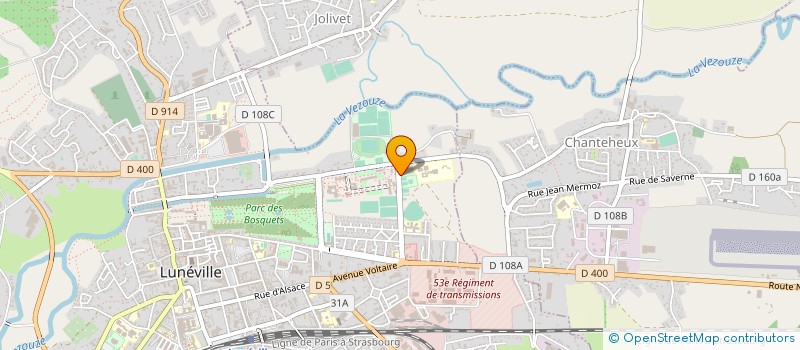 localisation de l'entreprise AMICALE LUNEVILLOISE TENNIS DE TABLE à LUNEVILLE