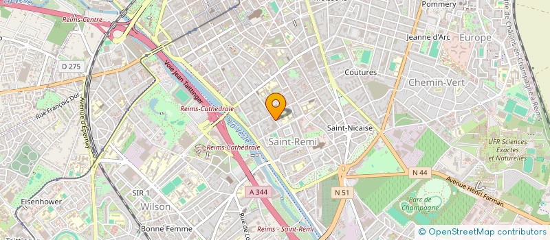 localisation de l'entreprise AMICALE MARNAISE DES SERVICES JUDICIAIRES  REIMS