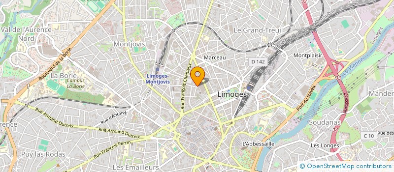 localisation de l'entreprise AMICALE MEDECINS RETRAITES LIMOUSIN  LIMOGES