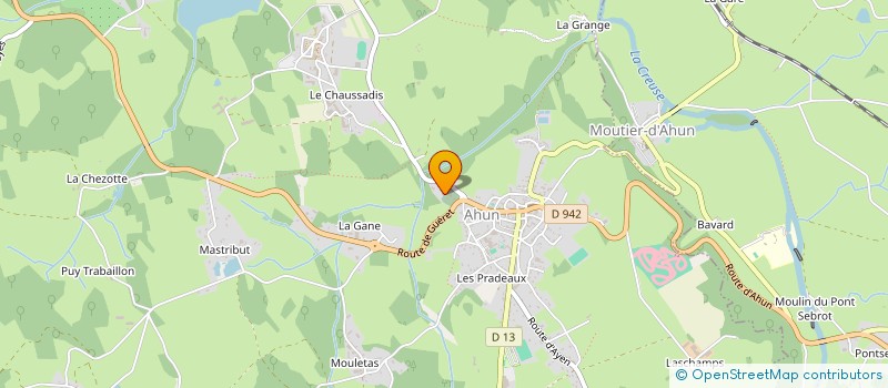 localisation de l'entreprise AMICALE MOTOCYCLISTE CREUSOISE à AHUN