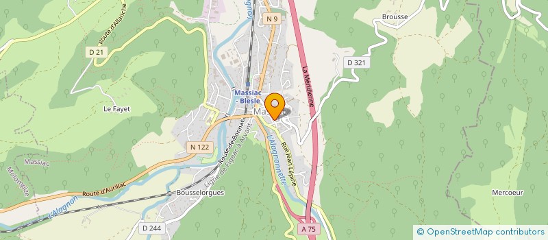localisation de l'entreprise AMICALE PARENTS ELEVES ET AMIS ECOLE DE MASSIAC à MASSIAC
