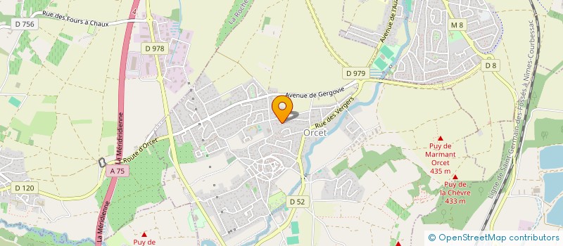 localisation de l'entreprise AMICALE PARENTS R3CA KD / JUNIORS 63800  ORCET