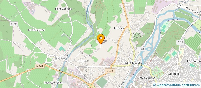 localisation de l'entreprise AMICALE PERIGNACAISE DE PETANQUE à COGNAC